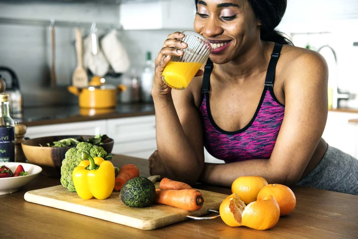 femme qui mange avant ou apres son sport